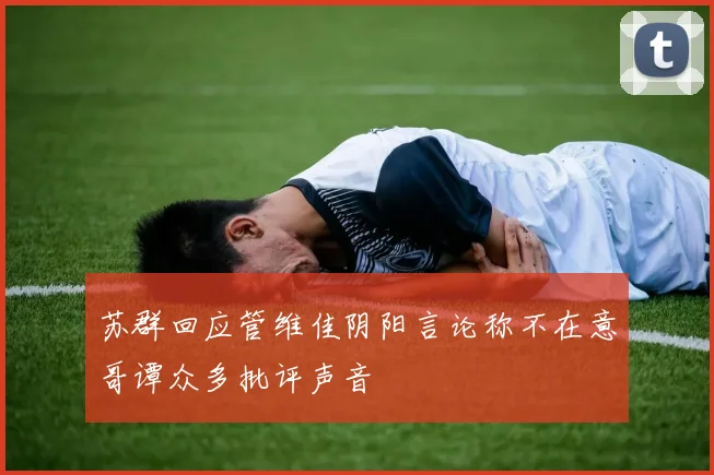 苏群回应管维佳阴阳言论称不在意哥谭众多批评声音